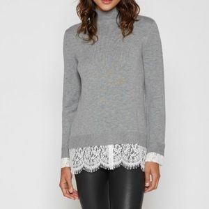 Joie Frederika lace trim sweater